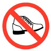 Verboden voor schoenen