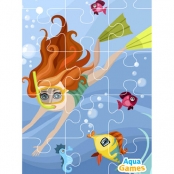 Aqua Game Puzzel Meisje