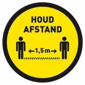 Houd afstand vloersticker Ø 200 mm