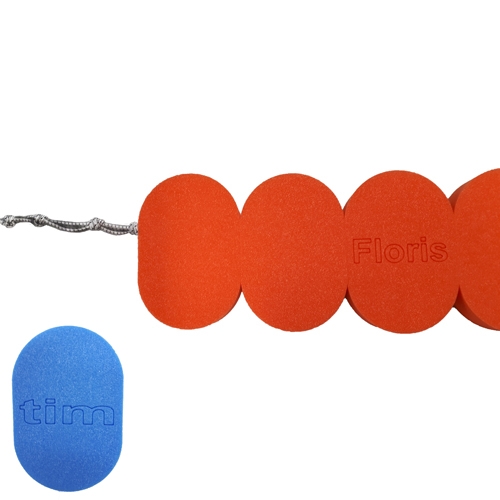 Foto: Zwemgordel 4 drijvers met  logo/naam