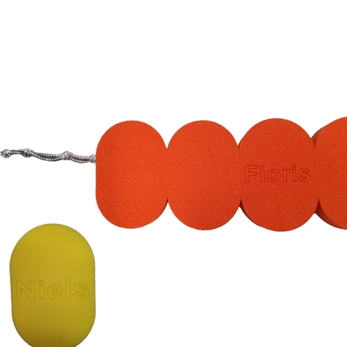 Foto: Zwemgordel 5 drijvers met logo/naam