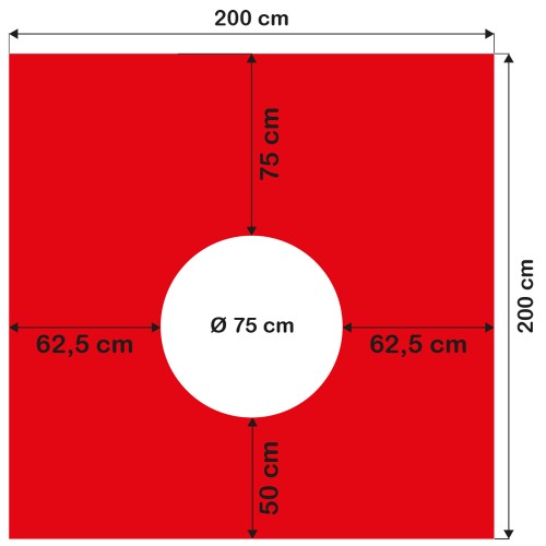 Foto: Duikscherm 2 x 2 m Standaard Model L