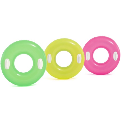 Foto: Neon zwemring met handgreep