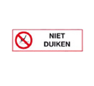 Foto: Duiken verboden rechthoekig