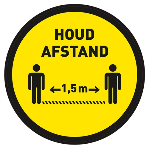 Foto: Houd afstand vloersticker Ø 200 mm