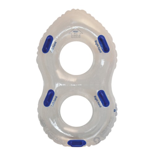 Foto: PVC glijbaanband dubbel transparant/blauw 164 x 96 cm