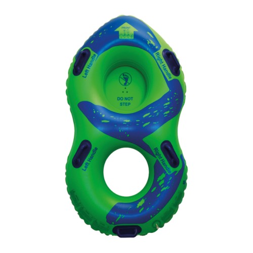 Foto: PVC glijbaanband dubbel groen/blauw 164 x 96 cm met 1 bodem