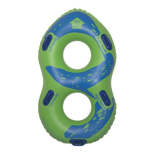 Foto: PVC glijbaanband dubbel groen/blauw 164 x 96 cm