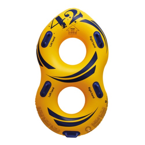 Foto: PVC glijbaanband dubbel pro geel/blauw 164x 96 cm
