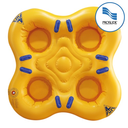 Foto: PVC fun glijbaanband 4pers.zachte bodem geel/blauw 198 cm
